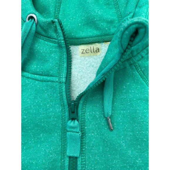 Zella Harmony Striated Full Zip Hoodie Sweatshirt Bright Green‎ Size Small - Picture 6 of 10